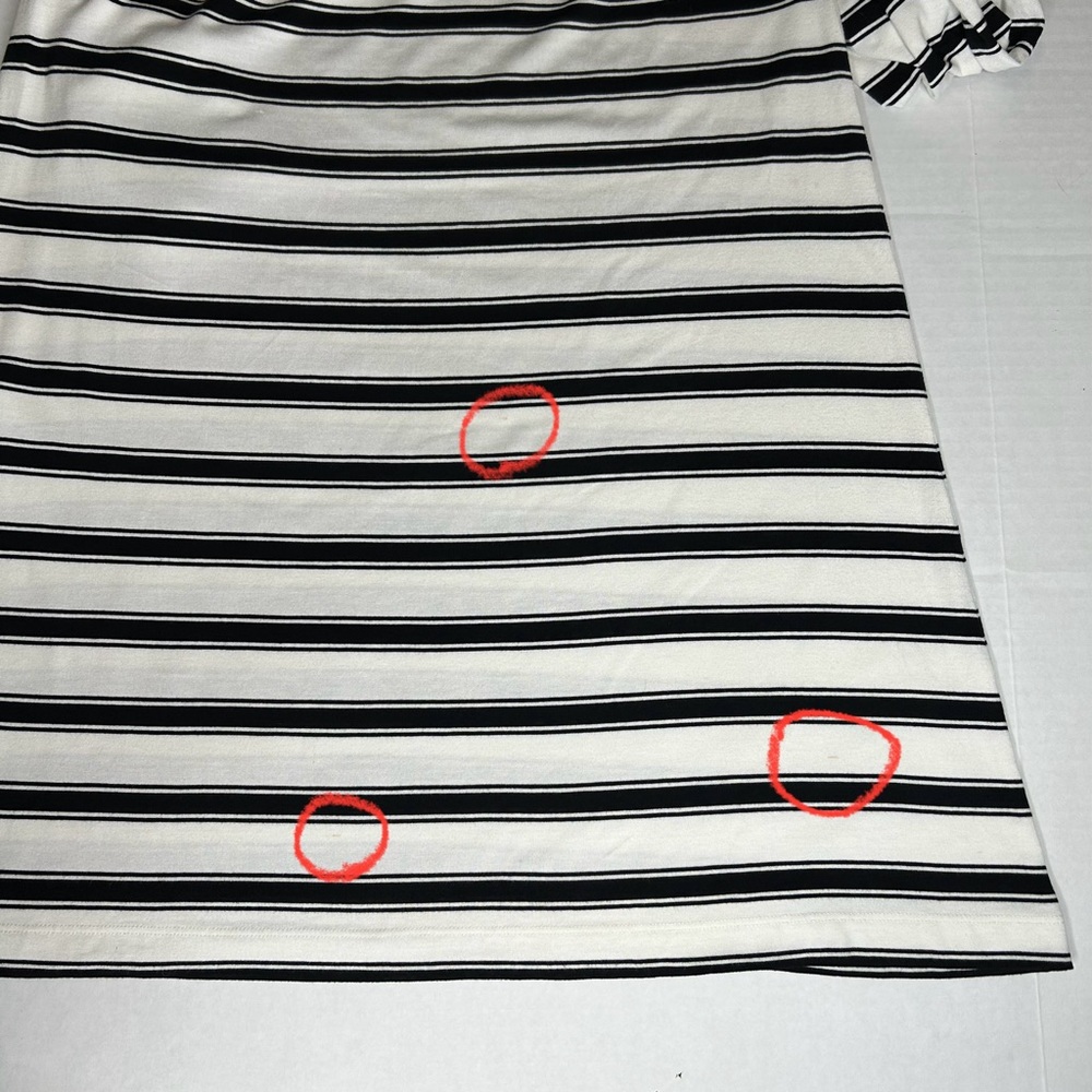 Loft Black/White Striped XS Long Sleeve Dress - Picture 12 of 13